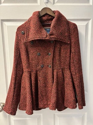 Abrigo Swing Free People Naranja Marrón Espiga 8 Foto 1 de 4