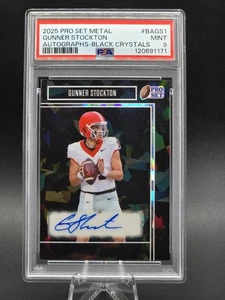 2025 Leaf Pro Set Metal GUNNER STOCKTON Auto Black Crystal 3/7 - PSA 9 - Georgia - Picture 1 of 2