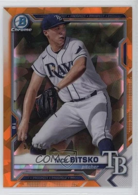 2021 Bowman Sapphire Edition Chrome Prospects Orange Refractor /75 Nick Bitsko - Image 1 of 2