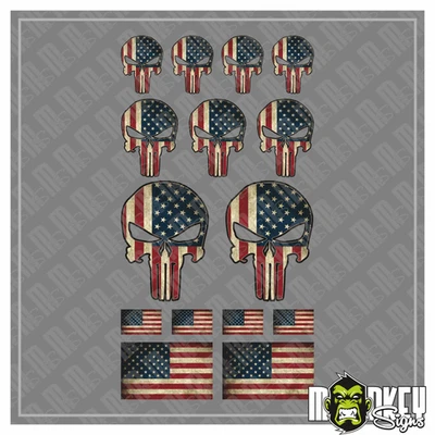 15 teilg. RC Crawler Offroad Aufkleber Set Punisher 1:10 Sticker für Modellbau - Bild 1 von 2