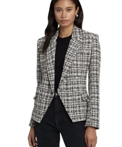 L'AGENCE KENZIE ZWEIREIHIGER BLAZER IN ELFENBEIN/SCHWARZ GRÖSSE 2 NEU OHNE ETIKETT - Bild 1 von 8