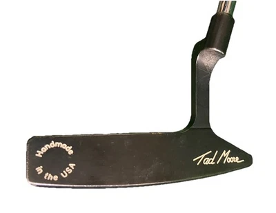Maxfli Tad Moore TM-11 Blade Putter Handmade In USA RH 35" Stock Grip Sweet Club - Image 1 of 4
