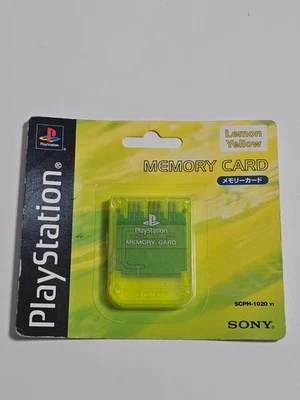 Scheda di memoria ufficiale Sony Playstation 1 PS PS1 SCPH-1020 giallo limone SIGILLATA/NUOVA - Immagine 1 di 4