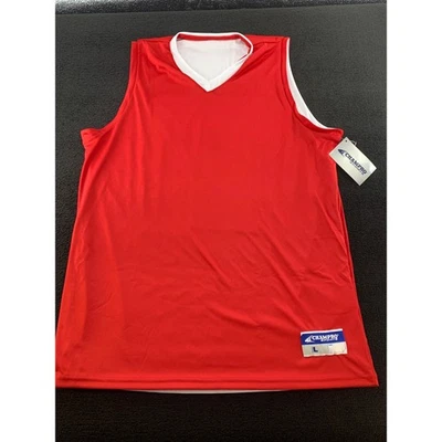 Camiseta sin mangas reversible deportiva Champrio de baloncesto roja blanca grande para adulto Foto 1 de 4