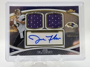2010 Topps Finest Game Used Auto Joe Flacco Auto Dual Jersey 056/100 - Picture 1 of 2