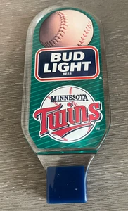 Vintage Bud Light Bier Zapfhahn Griff Minnesota Twins Acryl Plexiglas klar - Bild 1 von 3