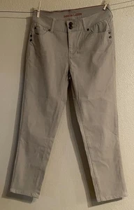 Sabrina Lauren Capri Ankle Pants Skinny Slim Super Stretch Tan Womens 10 - Picture 1 of 8