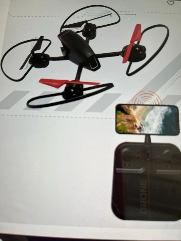 Drone de vídeo Sharper Image 10" Mach X com câmera de streaming 150 pés Raio de voo - Imagem 1 de 4