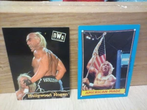 Set of Two 1987 & 1998 Topps Wrestling Card Hulk Hogan American-Made RIP Brother - Picture 1 of 2