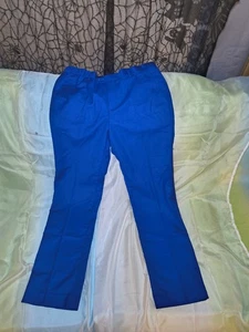 Pantalones delanteros planos azul real talla mediana (34Wx31L) - Imagen 1 de 4