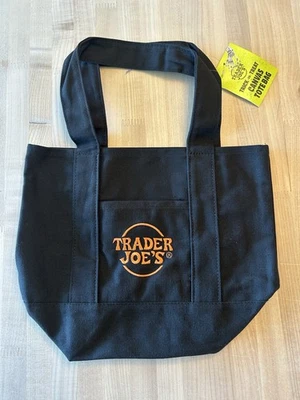 TRADER JOE'S NEW Trader Joe’s Halloween Mini Canvas Tote Bag (Black) - Limited Edition