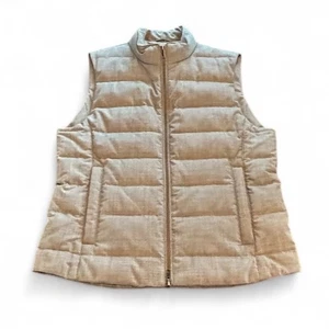 Vitale Barberis Canonico Pure Wool Suitsupply Quilted Gray Puffer Vest Gorpcore - Picture 1 of 12