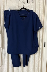 Juego de 2 pantalones elásticos para mujeres azul marino manos curativas Skyler y Naya - Imagen 1 de 3