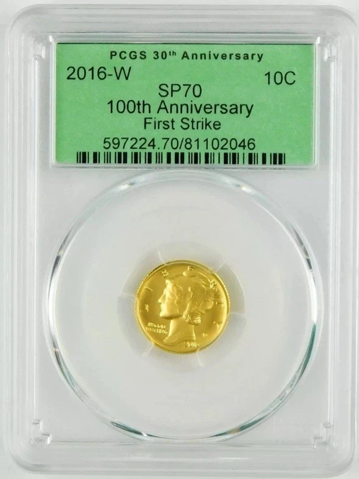 2016-W SP70 100th Anniversary First Strike 10C - Image 1 of 2