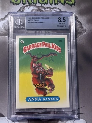 1985 Topps OS1 Garbage Pail Kids Series 1 ANNA BANANA 34b Matte Card BGS 8.5 - Image 1 of 2