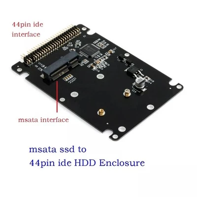 MSATA para 2.5IN" IDE HDD SSD mSATA para PATA adaptador cartão conversor 44PIN com estojo - Imagem 1 de 4
