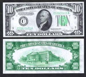 1934-A  $10  PHILADELPHIA  FEDERAL RESERVE NOTE  SUPER GEM CRISP NEW! - Picture 1 of 2