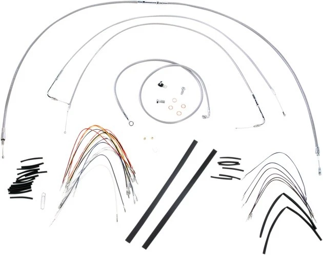 Burly Cable/Brake Line Kit for 14" Ape Hangers Stainless Braid #B30-1052 - Image 1 of 1