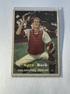 1957 Topps #91 Mack Burk Baseball Philadelphia Phillies - Bild 1 von 2