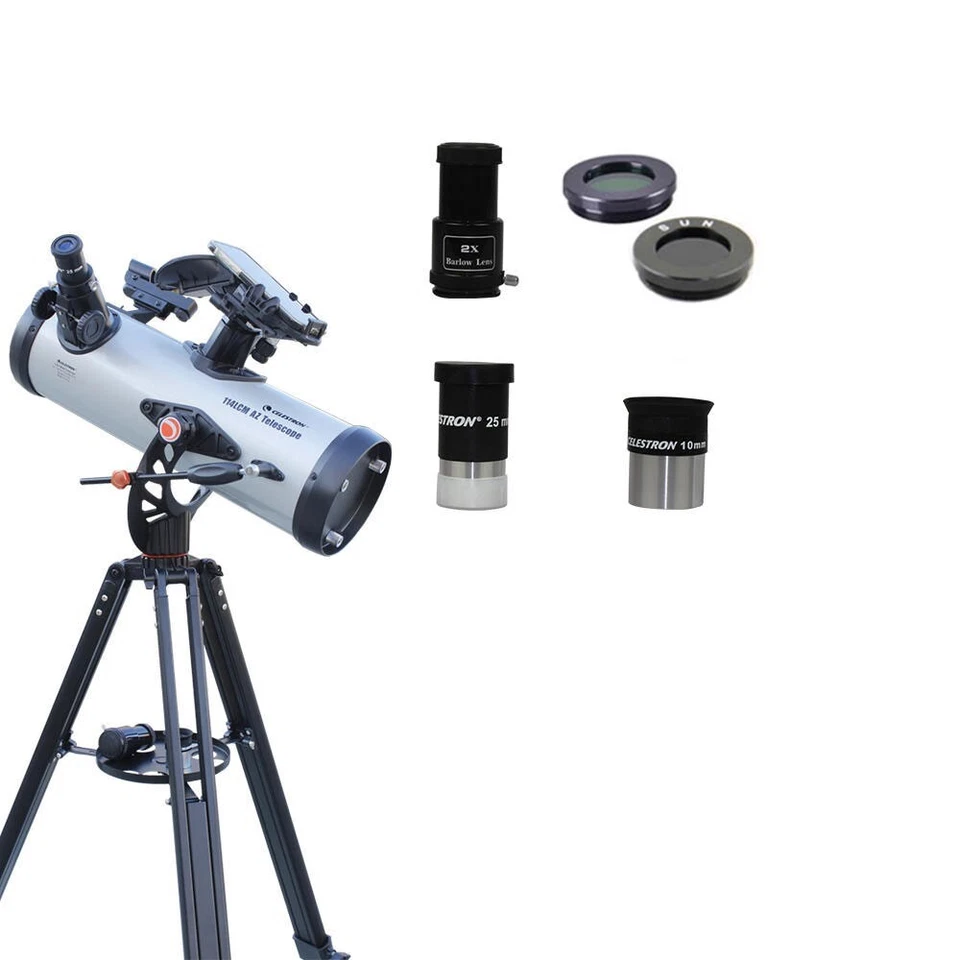 LCM114-AZ Astronomical Telescope 114mm Aperture GoTo Mount Reflector w/ Tripod. - Image 1 of 1