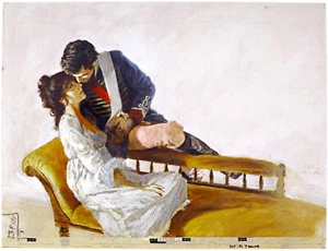 Len Thurston "Eagle's Fate" original gouache illustration musical instrument - Picture 1 of 3