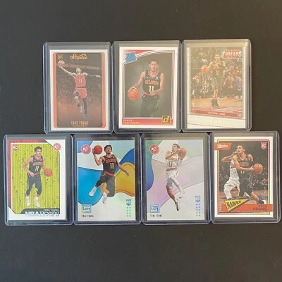 7 2018-19 PANINI TRAE YOUNG RC ROOKIE CARD LOT STATUS DONRUSS THREADS HAWKS 🏀 - Image 1 of 4