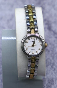 LTD Watch Women Silver Gold Stainless Steel Water Res Battery Quartz - Picture 1 of 12