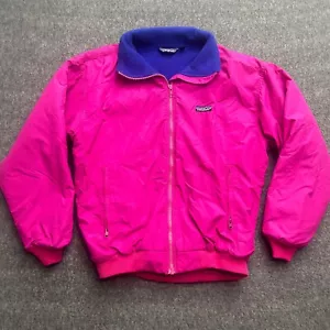 Patagonia Jacket Made in Usa Pink Size 14 Fleece Lined Softshell Ski Barbie Vtg - Picture 1 of 11
