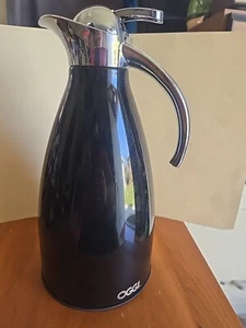 Oggi Thermal Vacuum Carafe Black Stainless Steel w/Press Button Top Pre-owned - Picture 1 of 1