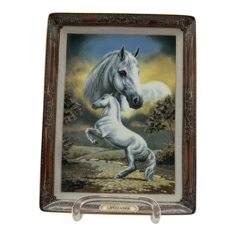 Placa de cría de caballo Lipizzaner recomendación reliquia Franklin Mint de colección 24KT Foto 1 de 4