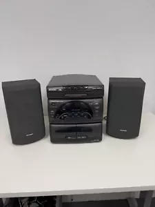 VINTAGE SHARP CD-C2600 3 DISC CD, DUAL CASSETTE, AM/FM SYSTEM WITH Speakers Read - Picture 1 of 19