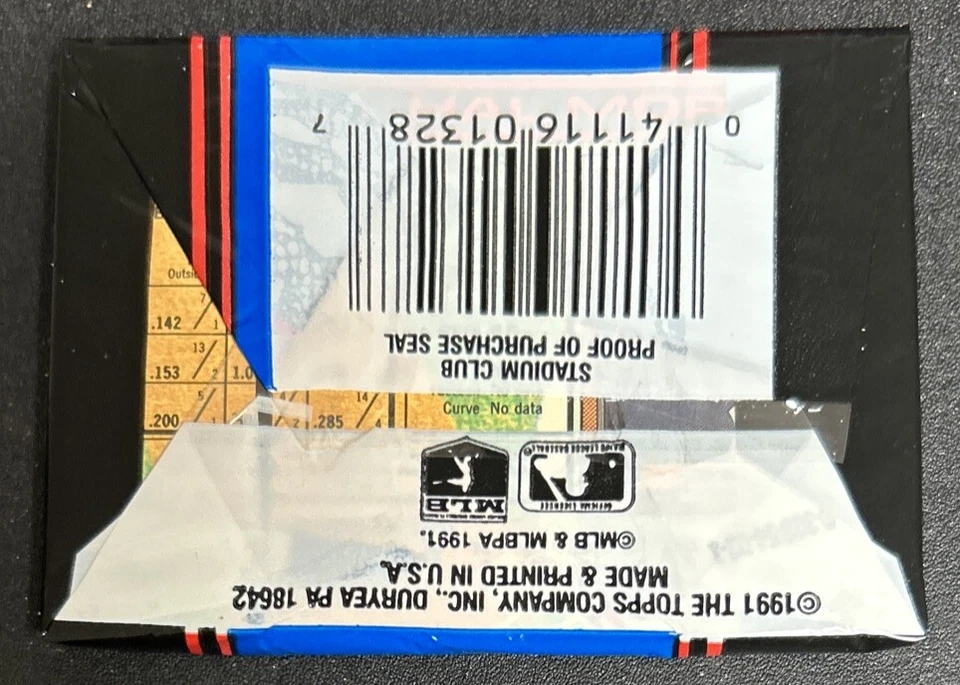 Paquete de tarjetas de béisbol 1991 Topps Stadium Club Hal Morris Reds mostrando en la parte posterior Foto 1 de 2