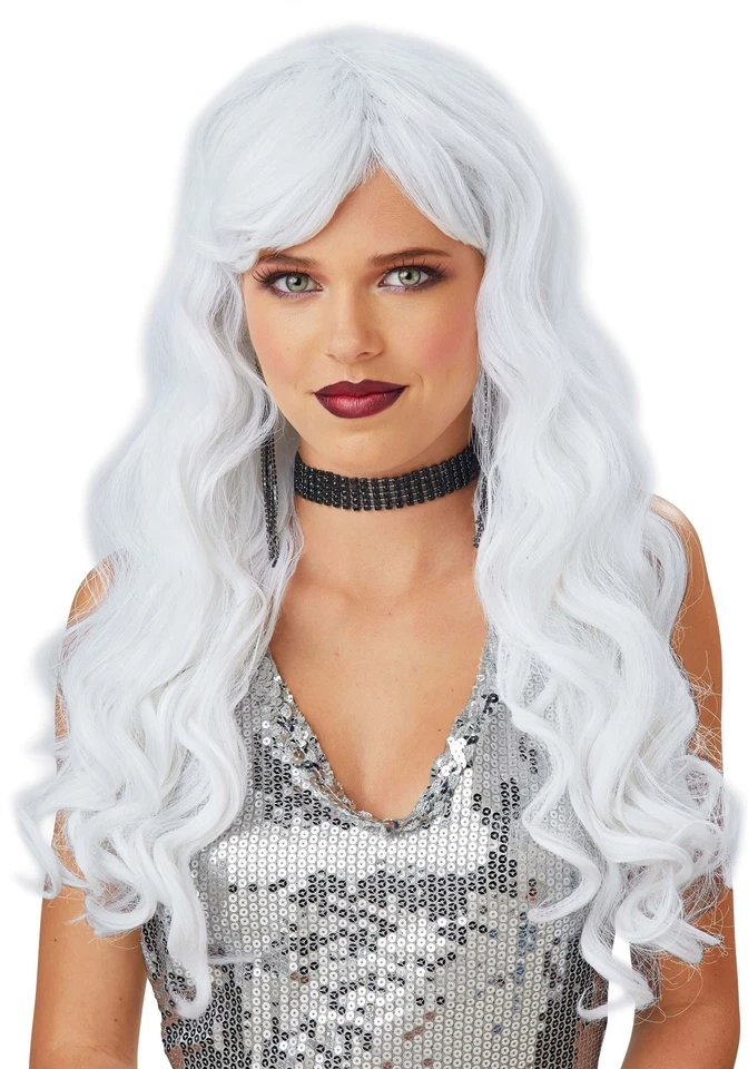 Women's Long White Wavy Wig - Image 1 of 1