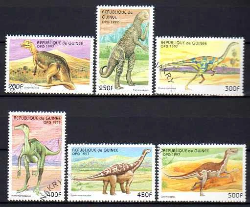 Prehistoric Animals Guinea 1997 (12) Yvert No. 1134 AX To 1134BC Canceled Used - Image 1 of 1