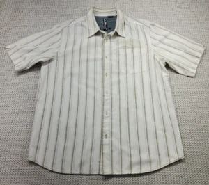 Lost Enterprises Shirt Mens Large Short Sleeve Button Down Striped Y2K 90s - Picture 1 of 12