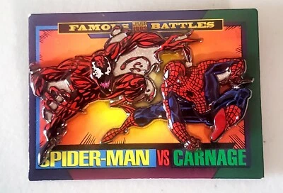 CHASE PIN 2022 NYCC Marvel Trading Card Pins Secret RARE Spider-Man Vs. Carnage - Image 1 of 2