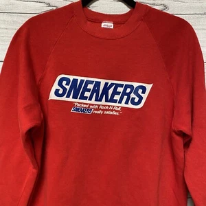 Sudadera De Colección Años 80 Snickers Parodia Talla L Roja  - Imagen 1 de 6