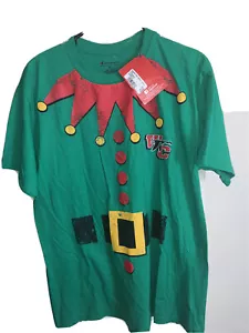 Champions Festive Christmas Elf Shirt Size M NWT Free Shipped - Picture 1 of 3
