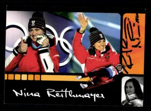 Nina Reithmayer Autogrammkarte Original Signiert Rodeln + A 220608 - Bild 1 von 2