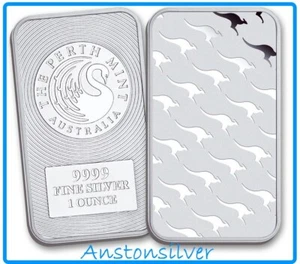 Barra de plata canguro Australia Perth Mint 1 oz - Imagen 1 de 4