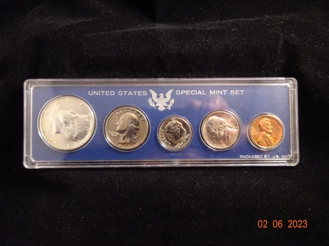 1966 Special Mint Set, 5-Coin Holder, U.S. Mint Package Cover