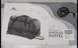  High Sierra 28"Drop Bottom Wheeled Duffel Bag Weather Resistant Fabric Black - Picture 1 of 1