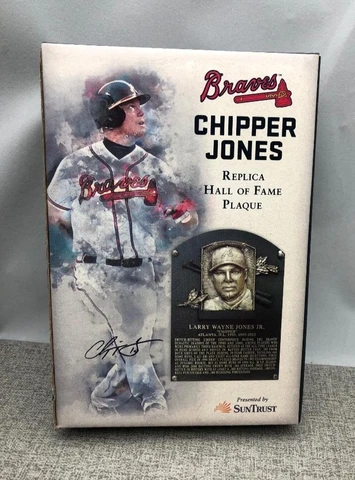 Atlanta Braves Chipper Jones Replica Hall of Fame Plaque Cover
