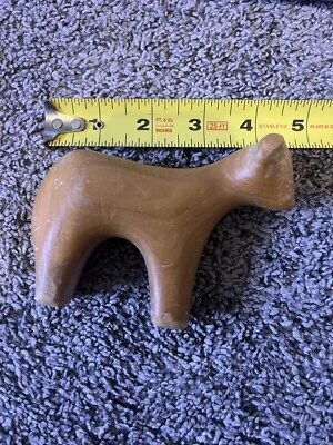 Becerro de juguete animal de madera Antonio Vitali - diseño suizo - muy raro - años 50 Foto 1 de 4