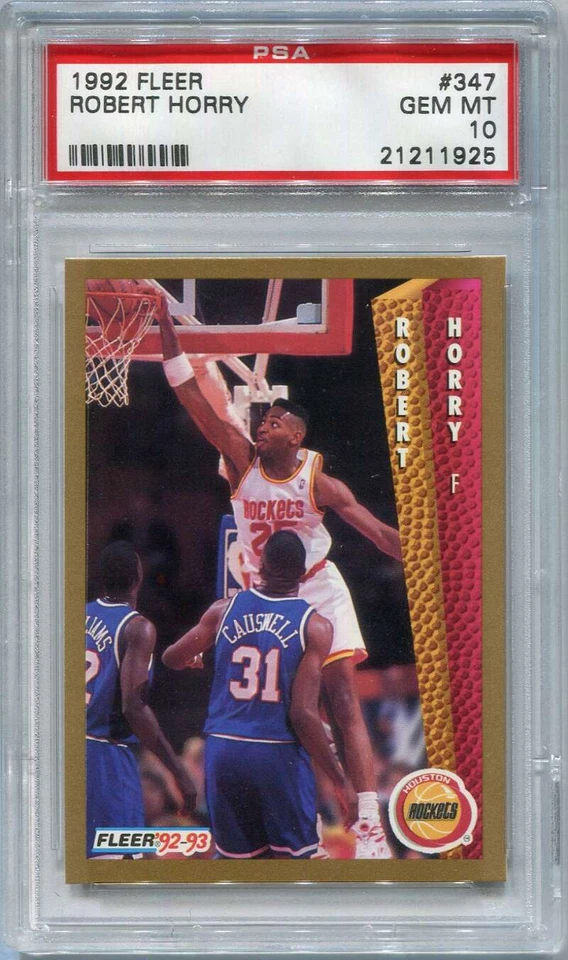 1992-93 Fleer 347 Robert Horry Rookie PSA 10 GEM MT - Image 1 of 1
