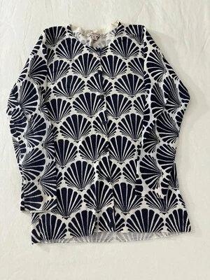 Sudadera para mujer Merona blanca y negra floral manga larga talla pequeña  Foto 1 de 4