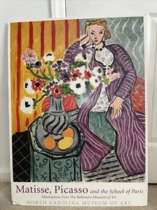 HENRI MATISSE  NC EXHBTN LITHO POSTER PRINT "PURPLE ROBE ANEMONES" 1937 - Picture 1 of 7