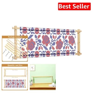 Adjustable 33 x 12 Inch Embroidery Scroll Frame for Easy Needlework Projects - Picture 1 of 9