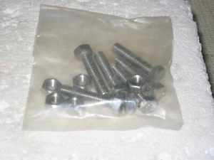 Sechs Edelstahl 5/16-18 Sechskantschrauben & Muttern 1 1/2" Gewinde 1/2" Antrieb - Bild 1 von 2