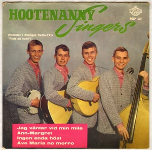 THE HOOTENANNY SINGERS "JAG VÄNTAR VID MIN MILA" FOLK POP EP 1964 POLAR 501 - Picture 1 of 4